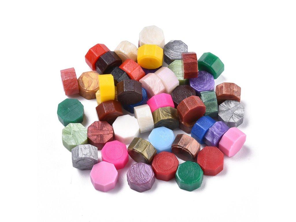 Barevný pečetní vosk granulovaný (cca 100ks)